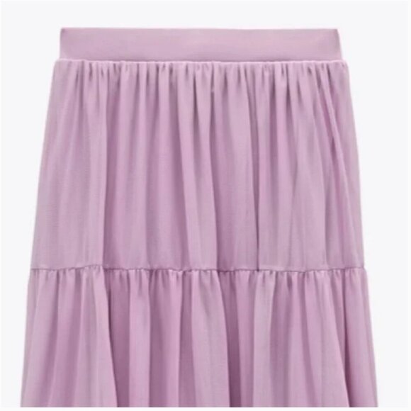 Zara Lilac Tulle Midi Skirt TRF Size S NEW WITHOUT TAG! - Picture 7 of 7